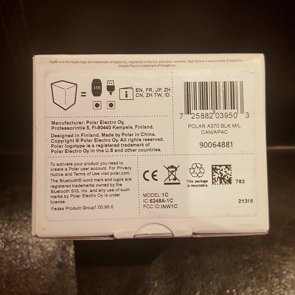 Polar A370 Fitness Tracker Sports Smart GPS Heart Rate Pulse Bluetooth Black M/L - Picture 3 of 3